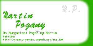 martin pogany business card